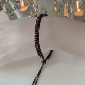 Handmade Tennis Bracelet in Dark Bronze